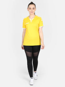 Hummel Core Women Polyester Yellow T-Shirt