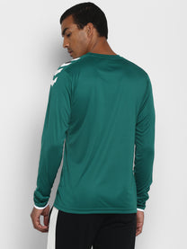 Hummel Core Men Polyester Green T-Shirt