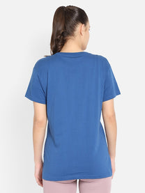 Hummel Go Women Cotton True Blue Logo T-Shirt
