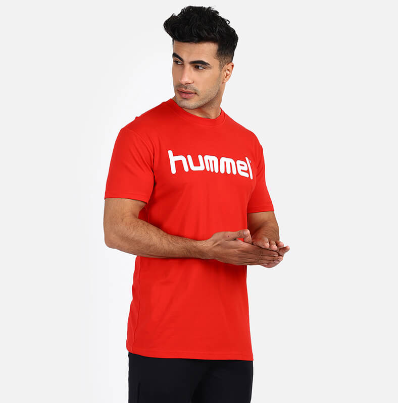 Go cotton Logo T-shirt for men in Red