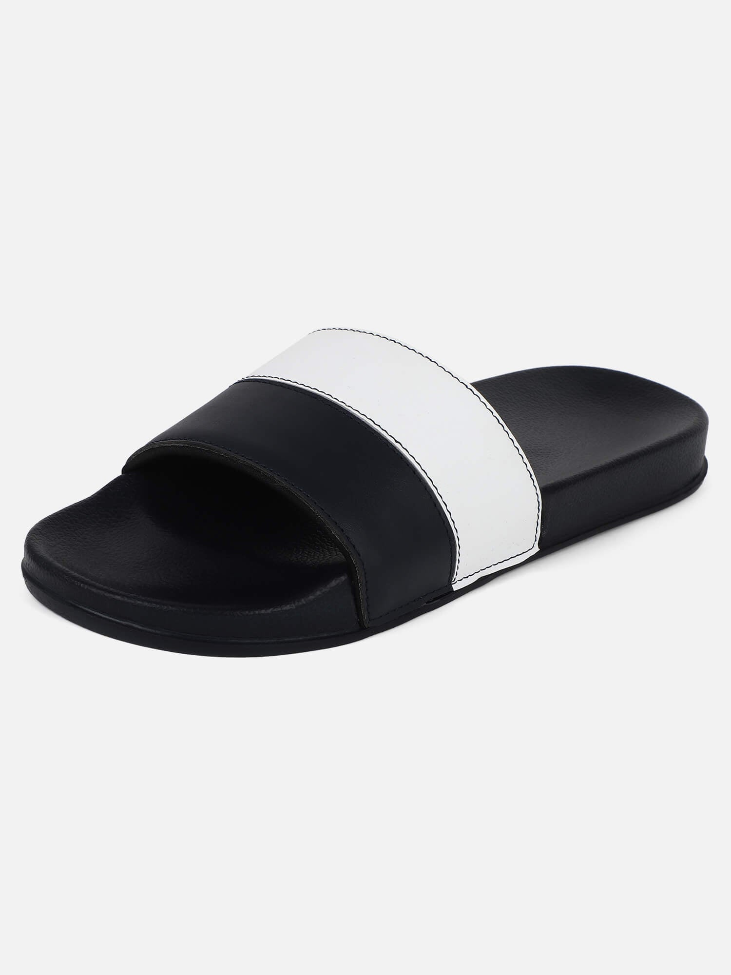 White Rubber Web Slide Sandal | GUCCI® US