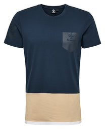 Hummel Aaron Men Cotton Blue T-Shirt