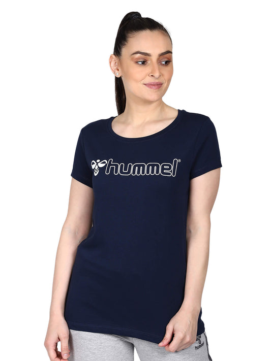 Hummel Lucy Women Cotton Blue T-Shirt