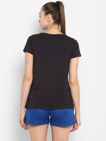 Hummel Hazel Women Cotton Black T-Shirt