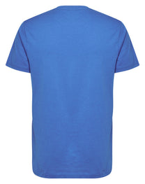 Hummel Harald Men Cotton Blue T-Shirt