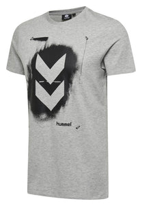 Hummel Logan Men Cotton Grey T-Shirt