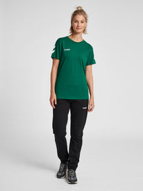 Hummel Go Women Cotton Green T-Shirt