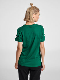 Hummel Go Women Cotton Green T-Shirt