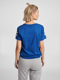Hummel Go Women Cotton True Blue T-Shirt