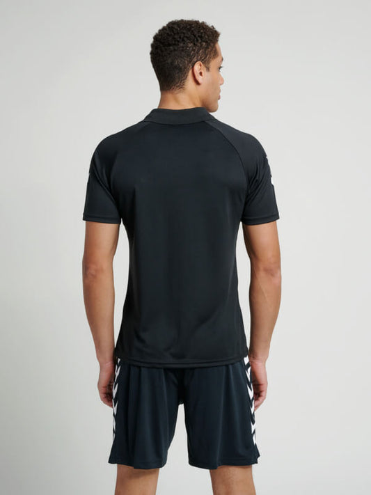 Core functional Polo Neck Half Sleeve Solid Regular fit Polyester T-shirt for Men Comfortable Breathable Fabric Stretchable for Everyday Use Ideal for Yoga Training Gym Running or Performance