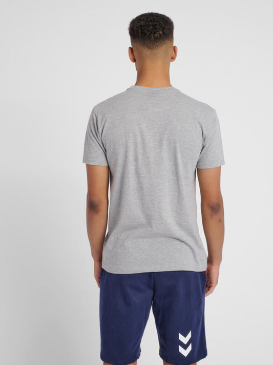 Hummel Go Men Cotton Grey Logo T-Shirt