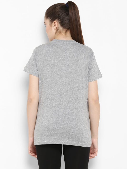 Hummel Go Women Cotton Grey Logo T-Shirt