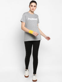 Hummel Go Women Cotton Grey Logo T-Shirt