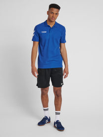 Hummel Go Men Cotton Blue Polo T-Shirt