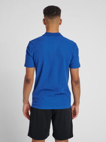 Hummel Go Men Cotton Blue Polo T-Shirt