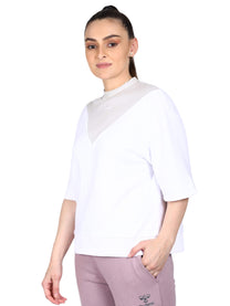 Hummel Aya Women Cotton White Sweatshirt
