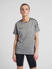 Hummel Authentic Women Polyester Grey T-Shirt