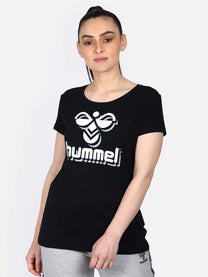 Hummel Cedar Women Cotton Black T-Shirt