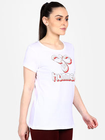 Hummel Cedar Women Cotton White T-Shirt