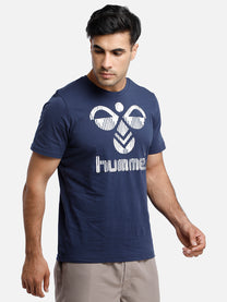 Hummel Valter Men Cotton Blue T-Shirt