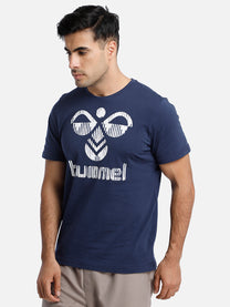 Hummel Valter Men Cotton Blue T-Shirt