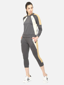 Hummel Christy Women Polyester Grey Tapered Training Pant