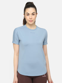 Hummel Reese Women Polyester Blue T-Shirt