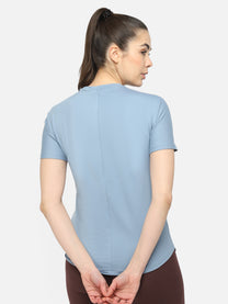 Hummel Reese Women Polyester Blue T-Shirt