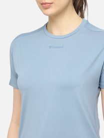 Hummel Reese Women Polyester Blue T-Shirt