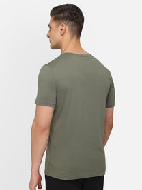 Hummel Isam Men Cotton Green T-Shirt