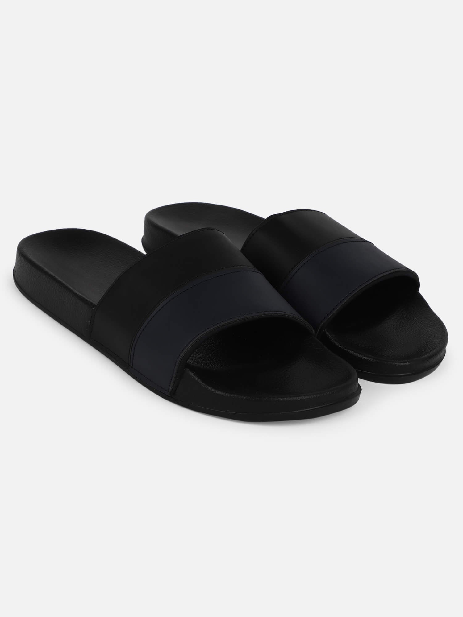 Black slides for men Clearance