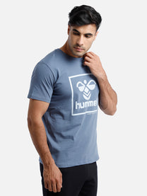 Hummel Siam Men Cotton Blue T-Shirt