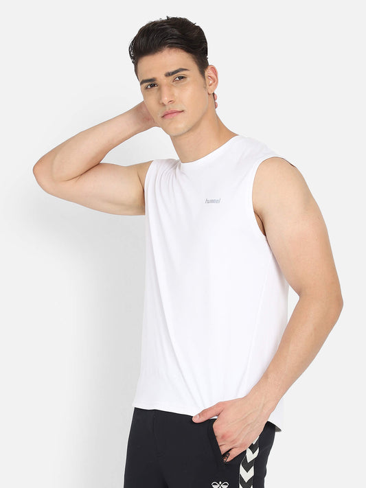 Darby Men Polyester White Gym T-Shirt