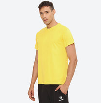 Hummel Budoc Men Polyester Sports Yellow T-Shirt