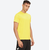 Hummel Budoc Men Polyester Sports Yellow T-Shirt