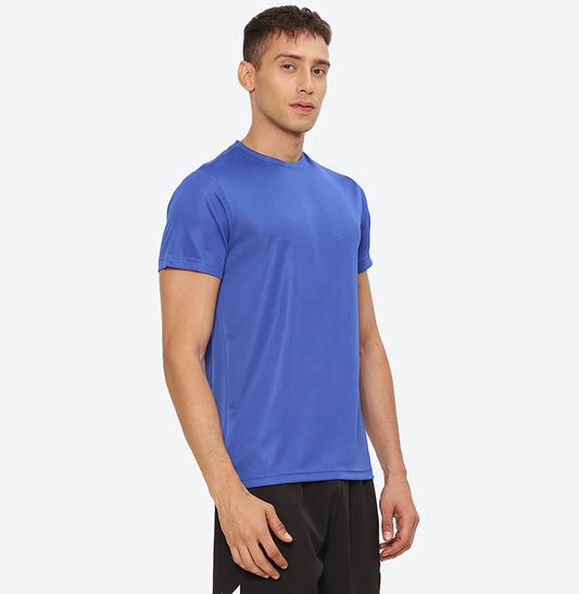 Budoc Men Polyester Dark Blue T-Shirt