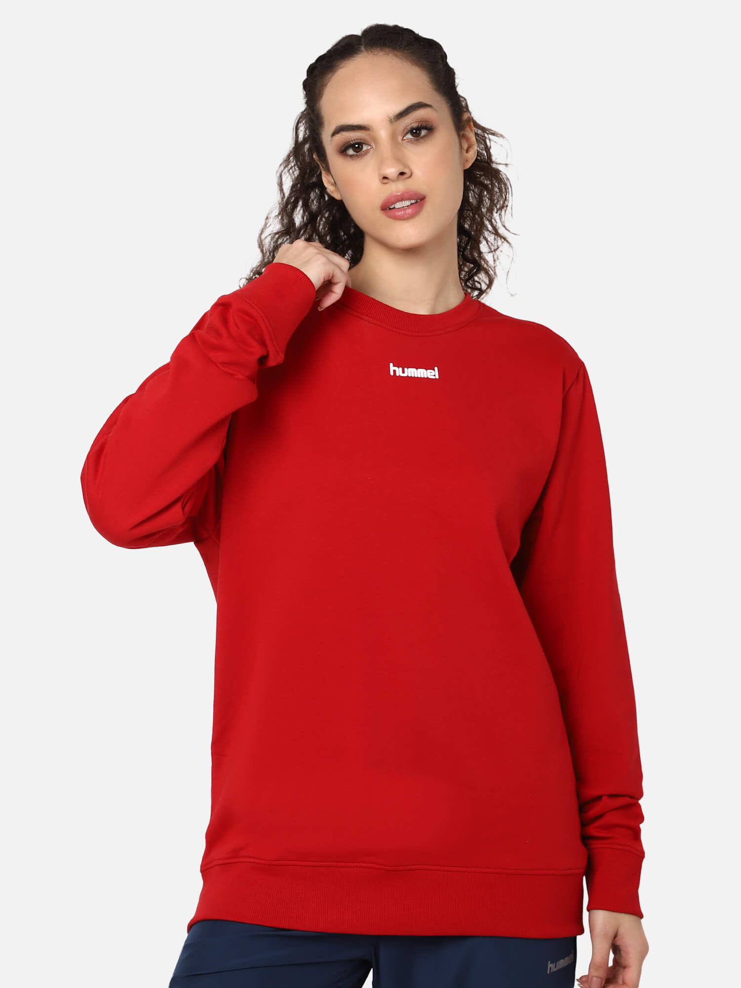 Adidas originals coeeze top fleece sweatshirt in red