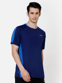 Hummel Fayis Men Polyester Blue T-Shirt