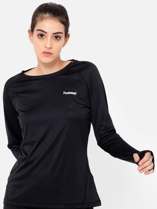 Hummel Quon Women Polyester Black T-Shirt