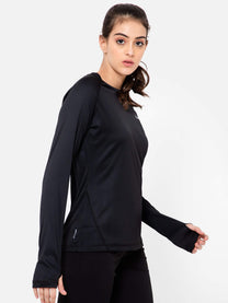 Hummel Quon Women Polyester Black T-Shirt