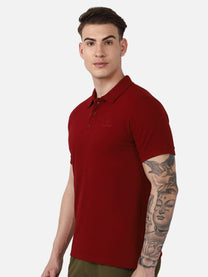 Hummel Dany Men Red Polo T-Shirt
