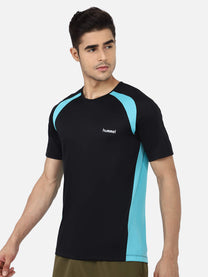 Hummel Calin Men Polyester Black T-Shirt