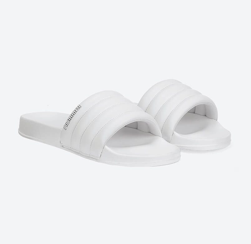 White cheap mens slides