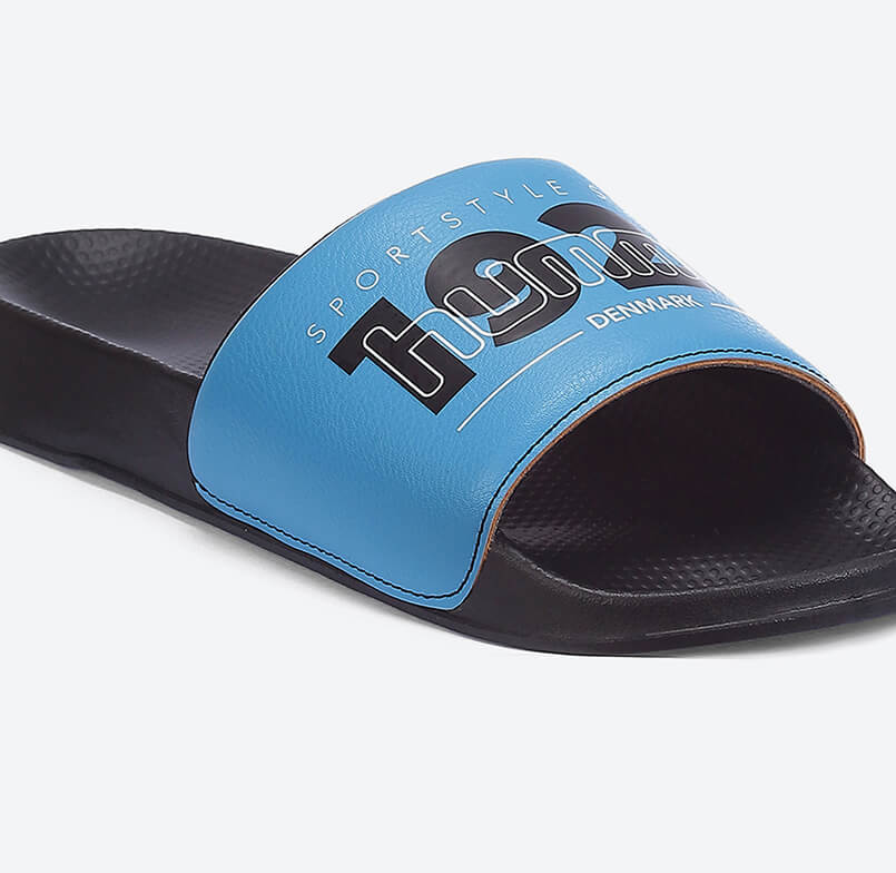 Blue discount slides mens