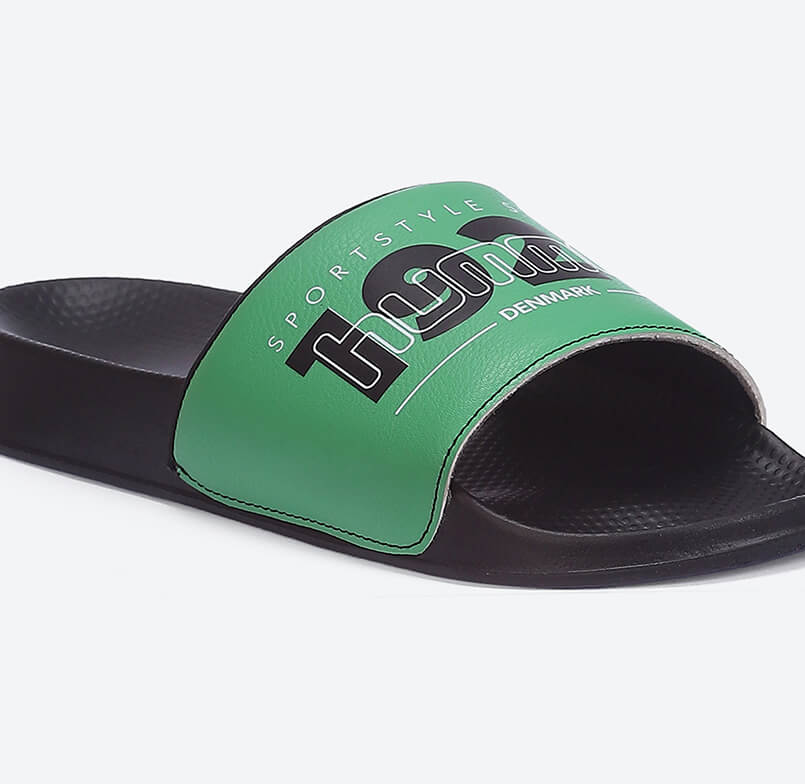 Mens green slides new arrivals