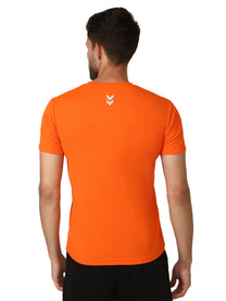 Hummel Budoc Men Polyester Orange T-Shirt