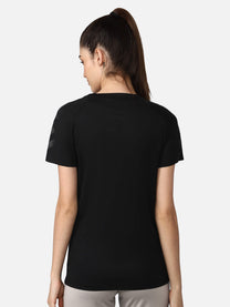 Hummel Azure Women Polyester Black T-Shirt