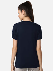 Hummel Azure Women Polyester Blue T-Shirt