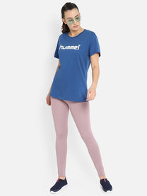 Hummel Go Women Cotton True Blue Logo T-Shirt