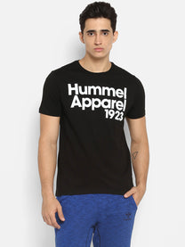 Hummel Fortun Men Cotton Black T-Shirt